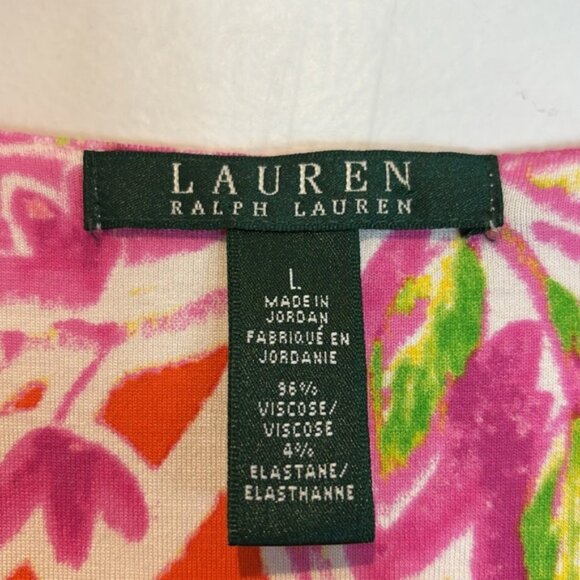 Ralph Lauren Floral Maxi Dress Beachy Colorful Feminine Boho size large - Picture 7 of 8